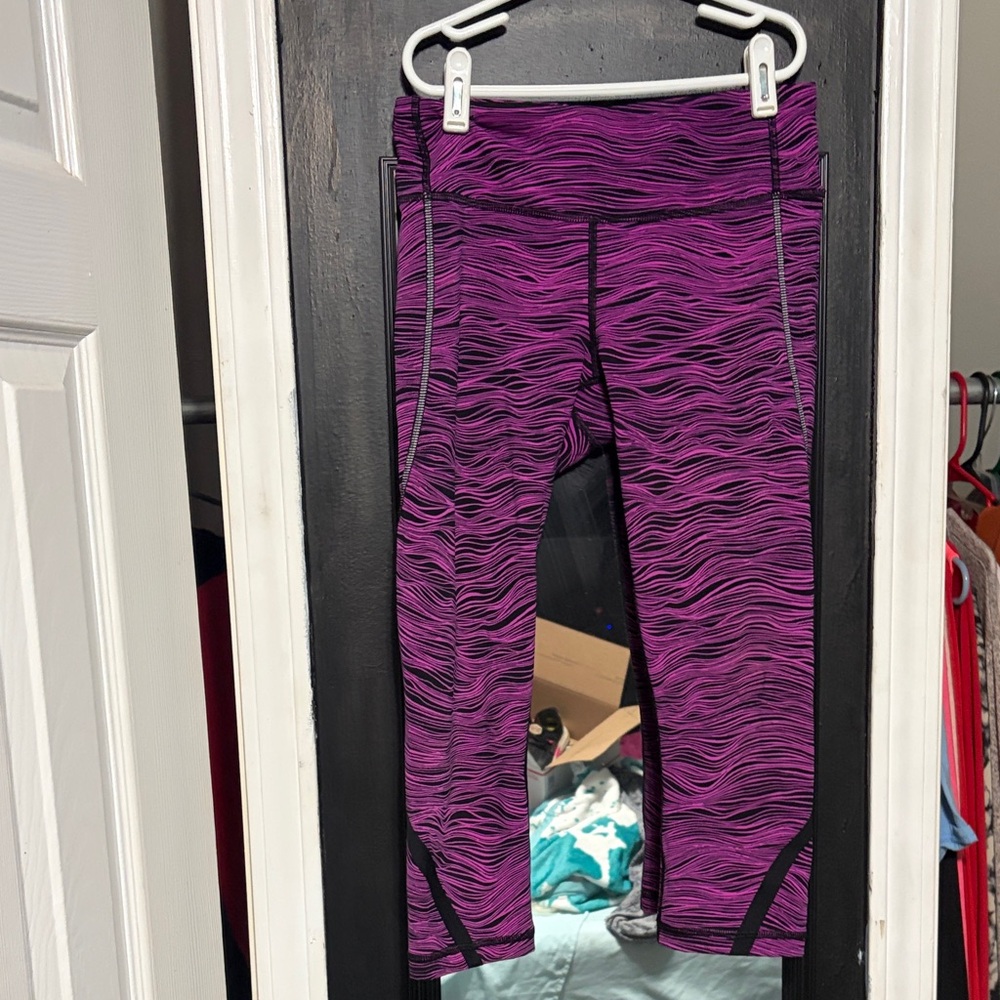 lululemon athletica Purple Wave Print Athletic Shorts